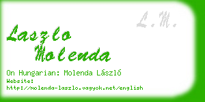laszlo molenda business card