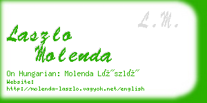 laszlo molenda business card